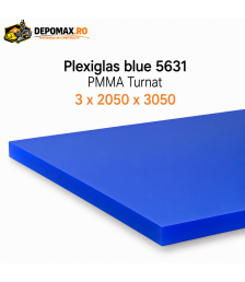 Plexiglas Blue 5631 PMMA turnat satinat 3 x 2050 x 3050 mm